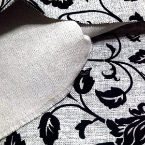 grey color linen look upholstery fabrics close look 