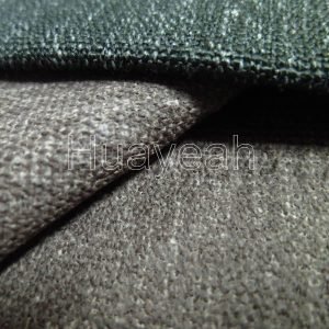 grey color linen look fabric backside
