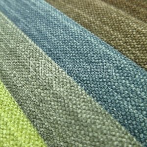 polyester linen like fabric close look