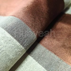 vintage curtain fabric close look