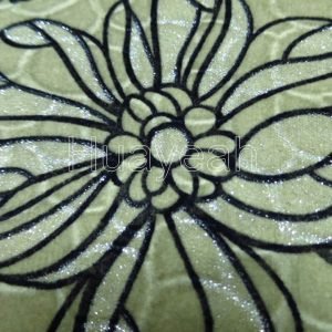 embossed printing flock fabric close look