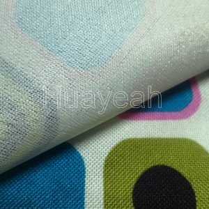 polyester imitated linen fabric backside