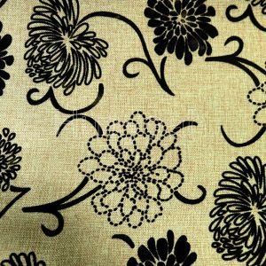 flocked upholstery fabric close look