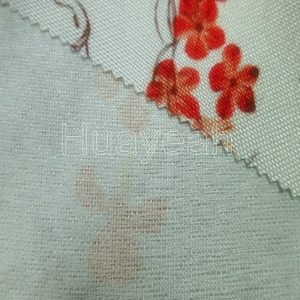 bedroom floral linen look fabric close look