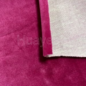 pink velvet fabric backside