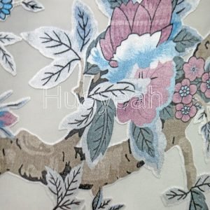 floral upholstery velvet fabric wholesale close look