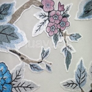 floral upholstery velvet fabric wholesale close look