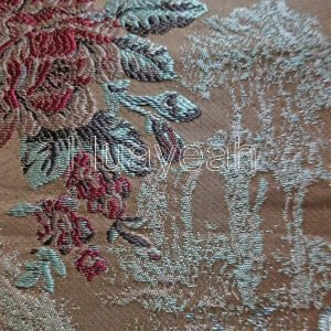 jacquard brocade cushion pillow case fabric close look