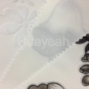 high quality floral burnout fabric back side