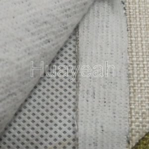 printing linen look upholstery fabric back side