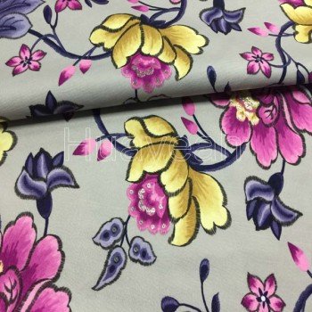 printed velvet fabric pink