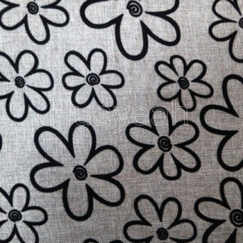 floral flocking home decor fabric
