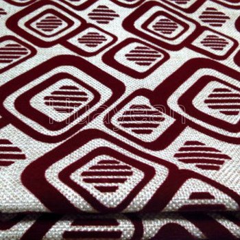 red upholstery fabric