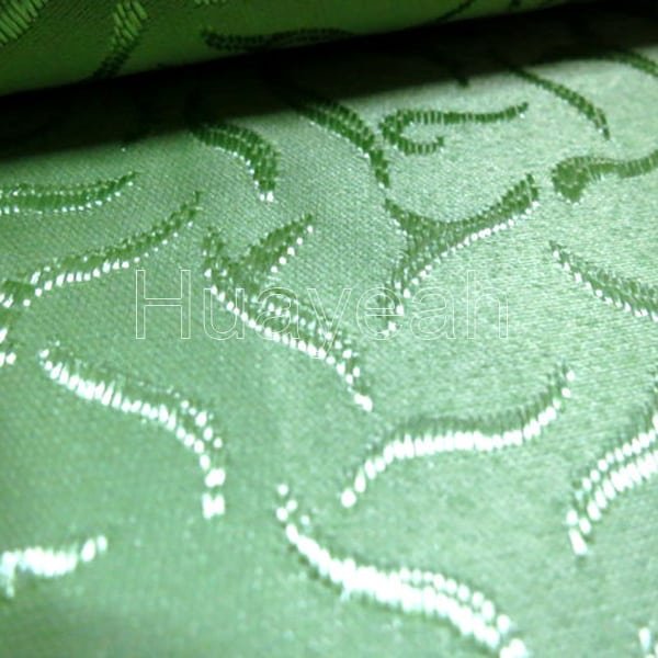 jacquard green color turkish curtain fabric