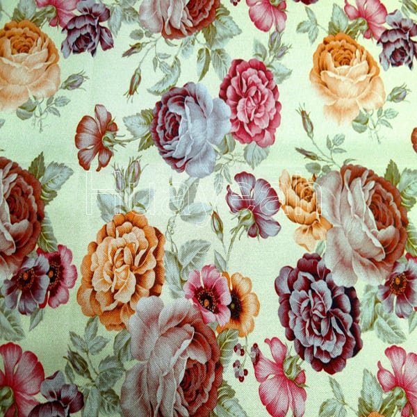 Flower Linen Look Printing Fabric Huayeah Fabric 1752