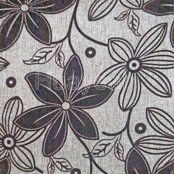 flower pattern imitated linen sofa fabric