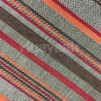 strip pattern jacquard chenille fabric for sofa