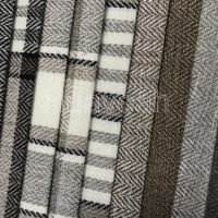 Stripe linen look fabric